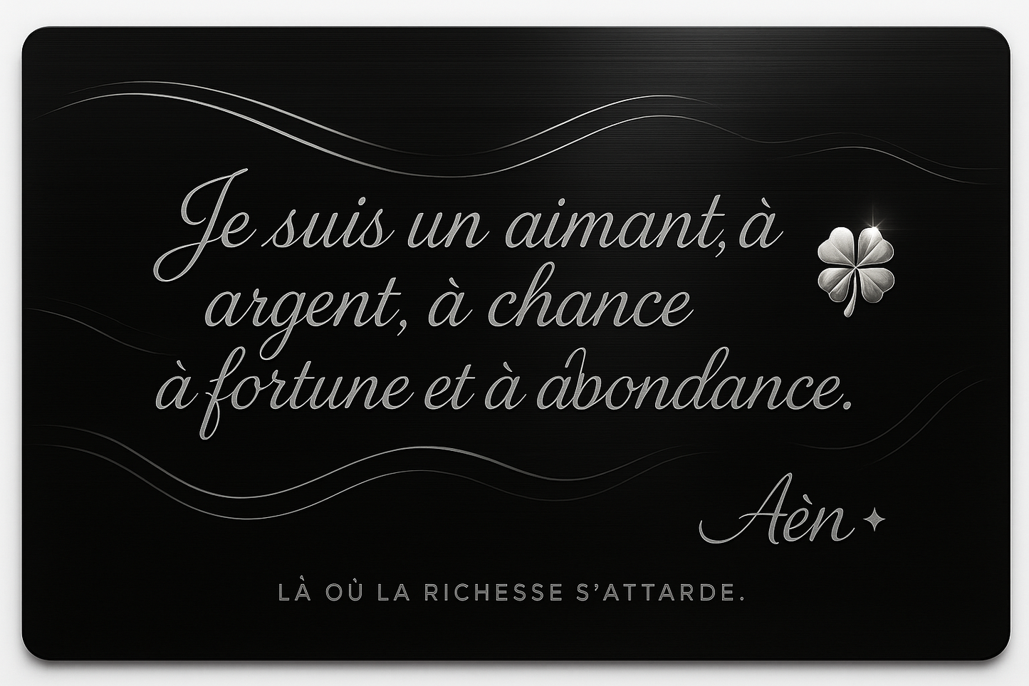 Porte-Bonheur Aën — Édition Limitée 001/250 | Carte Signature 55 × 85 mm