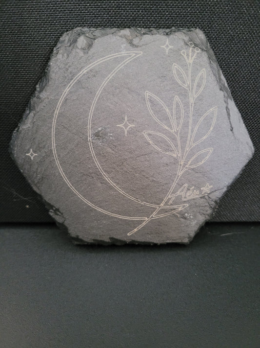 Sous-verre en ardoise – Lune & Aën – Édition Limitée 01/20